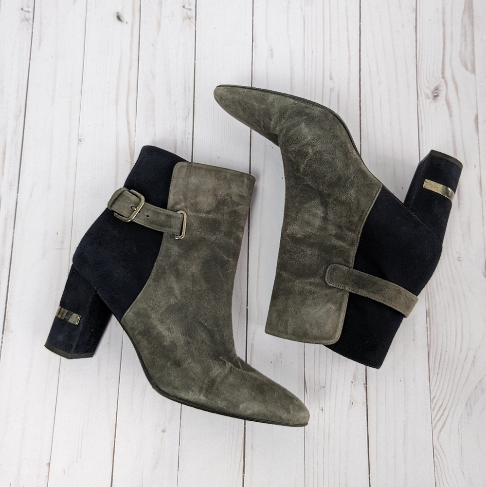 Stuart Weitzman • Imback Bi-color Ankle Boots - Picture 6 of 11